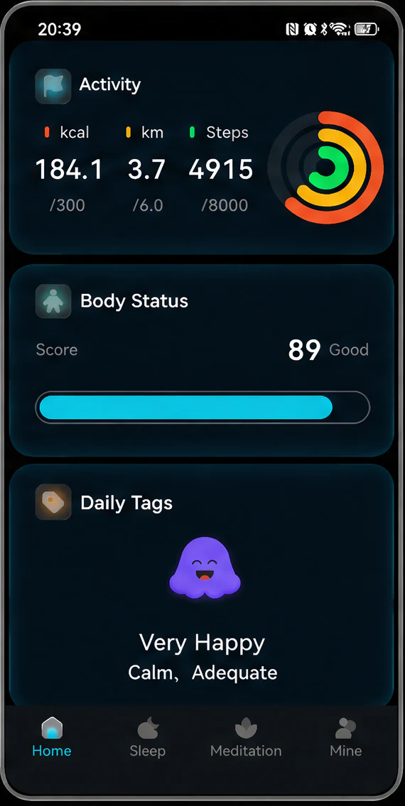 Supplied KR31 app activity overview